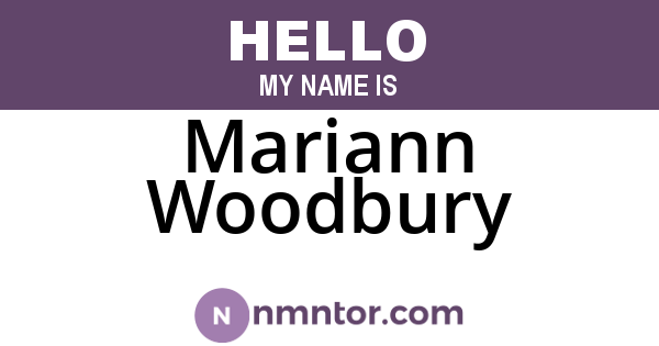Mariann Woodbury