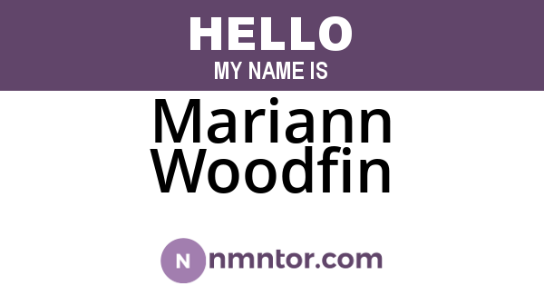 Mariann Woodfin