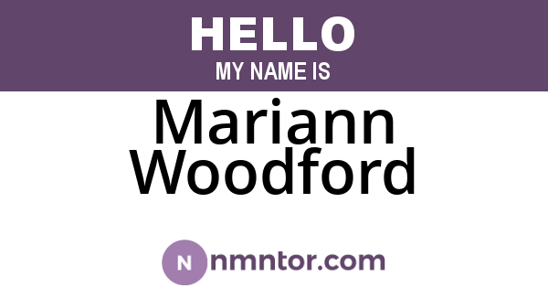 Mariann Woodford