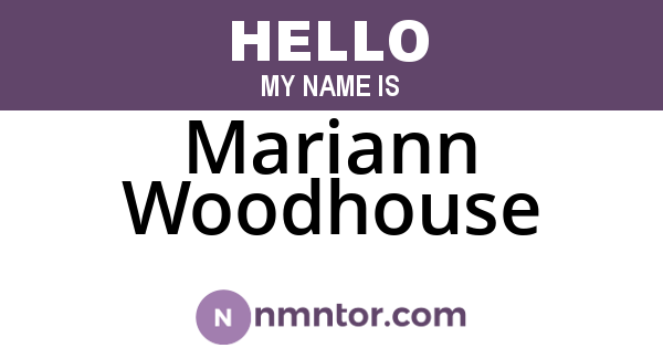 Mariann Woodhouse