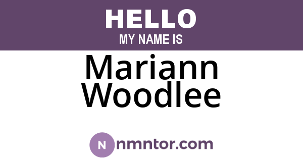 Mariann Woodlee