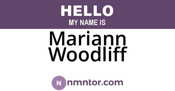 Mariann Woodliff