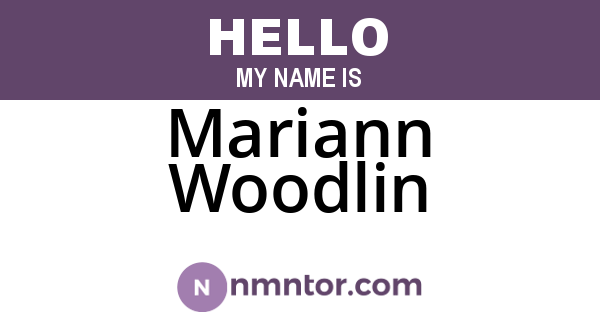 Mariann Woodlin