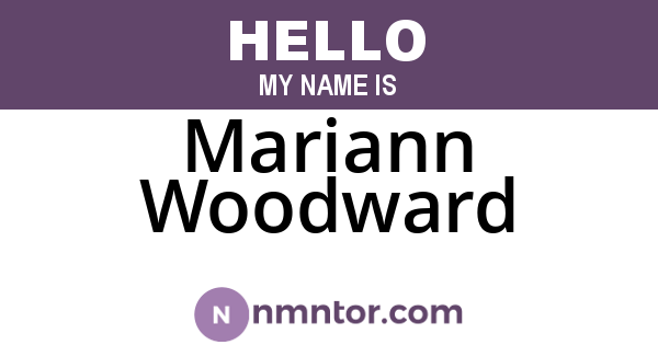 Mariann Woodward