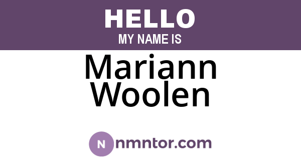 Mariann Woolen