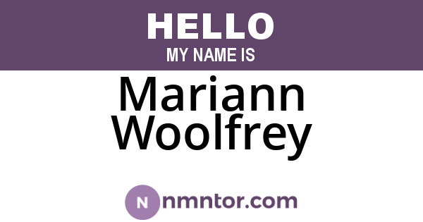 Mariann Woolfrey