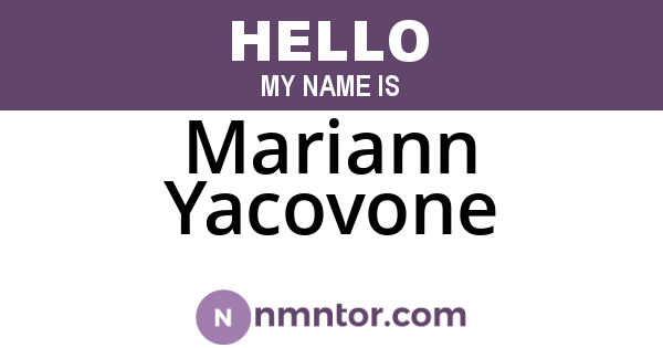 Mariann Yacovone