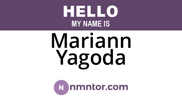 Mariann Yagoda
