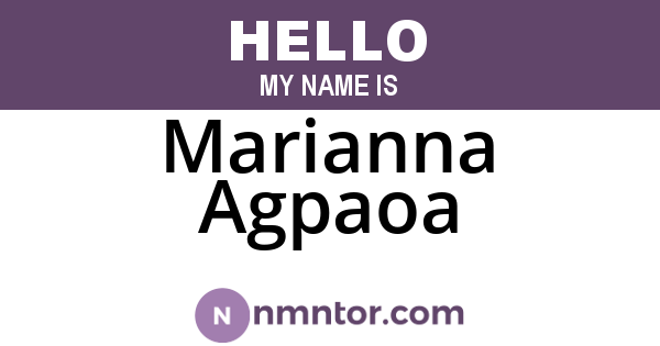 Marianna Agpaoa