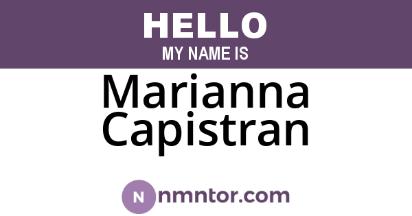 Marianna Capistran