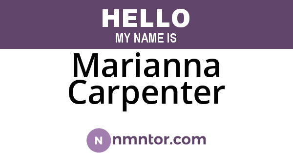 Marianna Carpenter