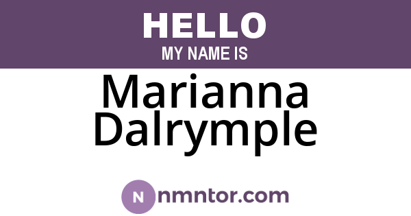 Marianna Dalrymple