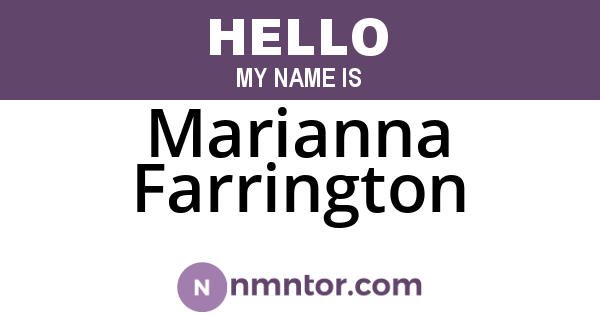 Marianna Farrington