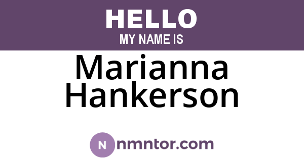 Marianna Hankerson