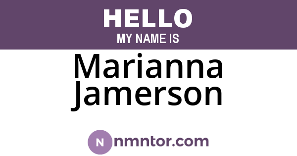 Marianna Jamerson