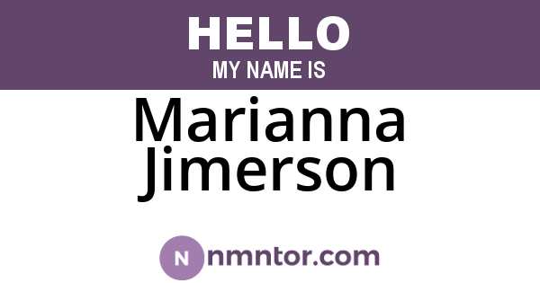 Marianna Jimerson