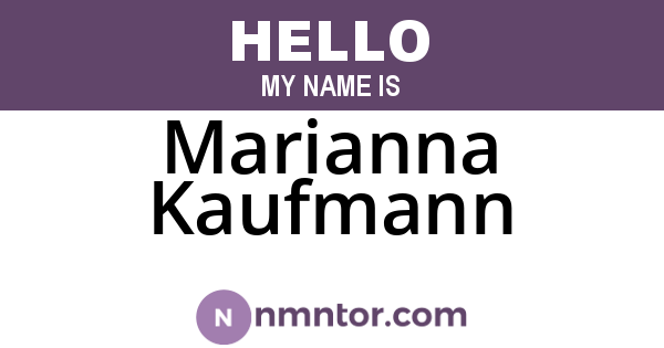 Marianna Kaufmann