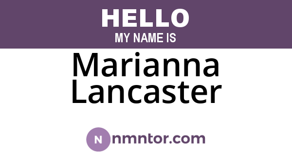 Marianna Lancaster
