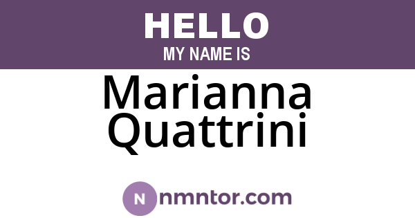 Marianna Quattrini