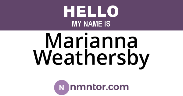 Marianna Weathersby
