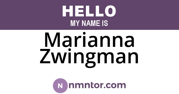 Marianna Zwingman