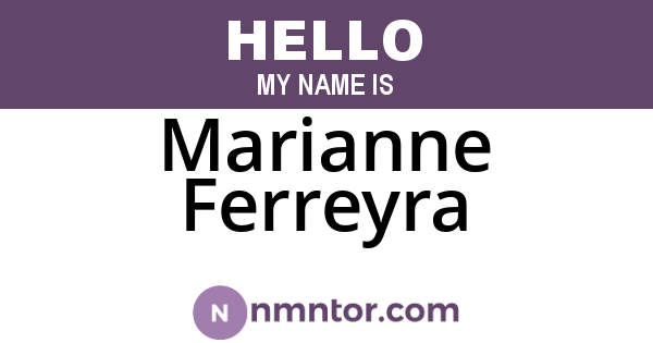 Marianne Ferreyra