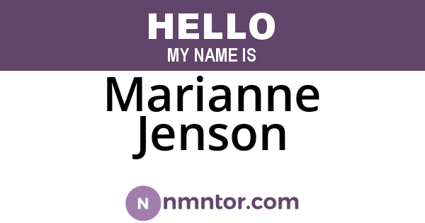 Marianne Jenson