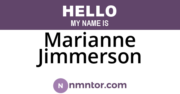 Marianne Jimmerson