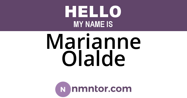 Marianne Olalde