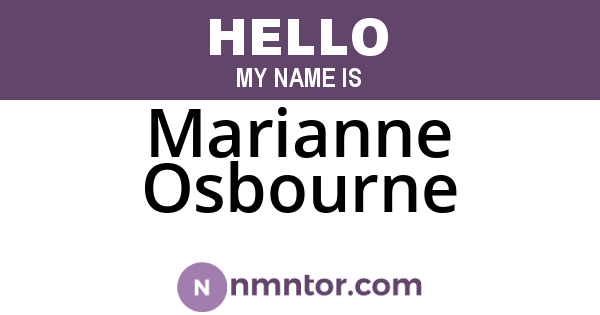 Marianne Osbourne