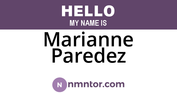 Marianne Paredez