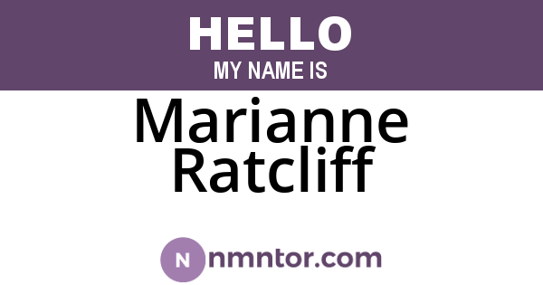 Marianne Ratcliff