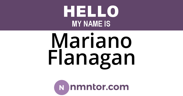 Mariano Flanagan
