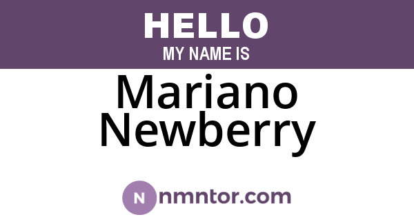 Mariano Newberry