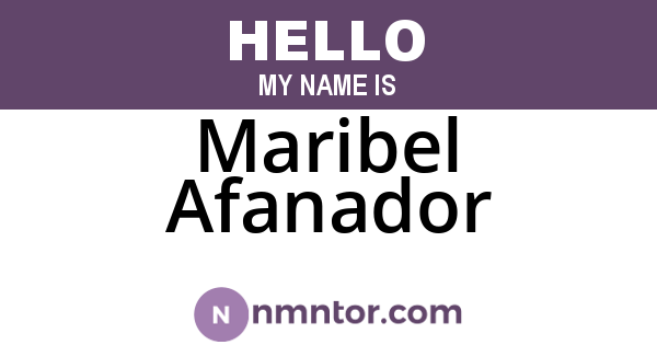 Maribel Afanador