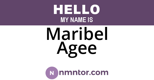 Maribel Agee