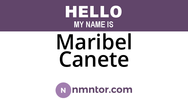 Maribel Canete