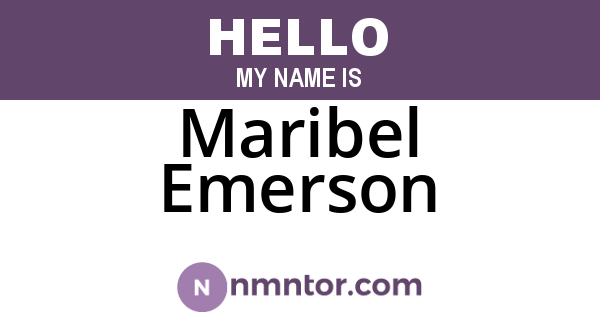 Maribel Emerson