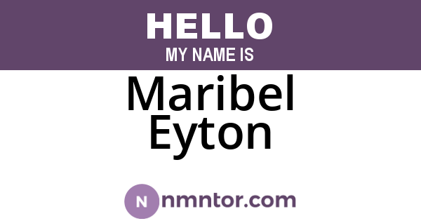 Maribel Eyton