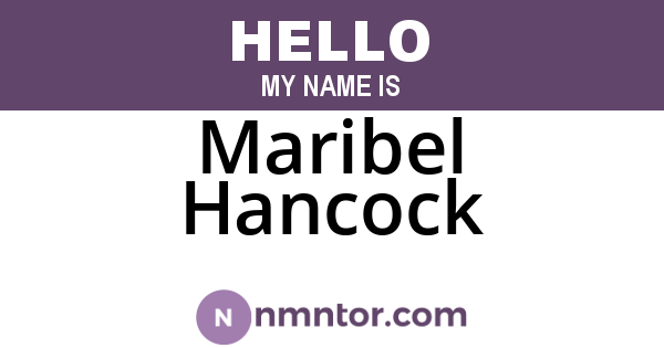Maribel Hancock