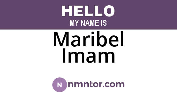 Maribel Imam