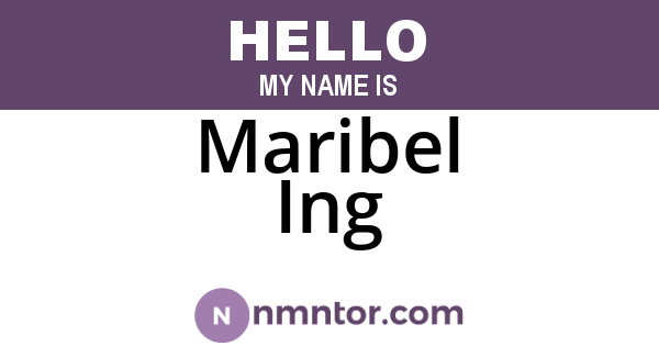 Maribel Ing