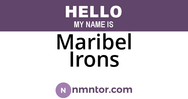 Maribel Irons