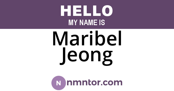 Maribel Jeong