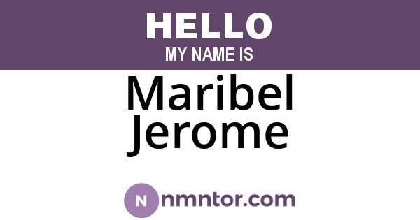 Maribel Jerome