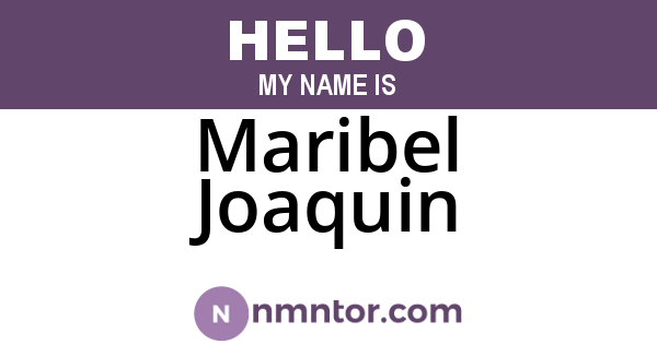 Maribel Joaquin