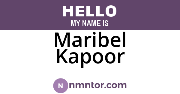 Maribel Kapoor