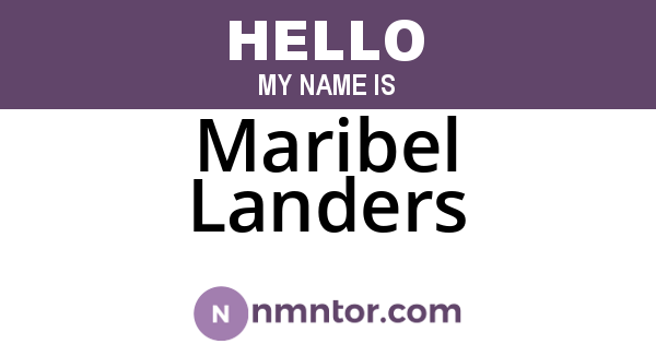 Maribel Landers