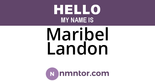 Maribel Landon