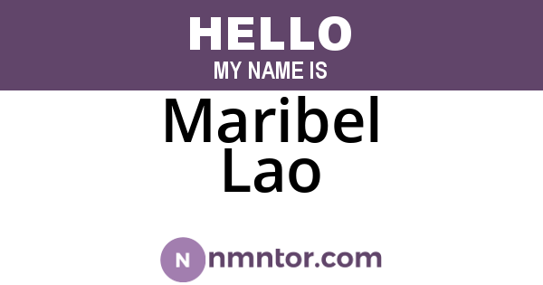 Maribel Lao